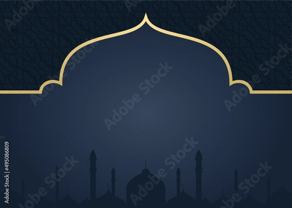 Fototapeta background design with mosque illustration