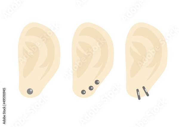 Fototapeta ピアスをした耳（JPEG）