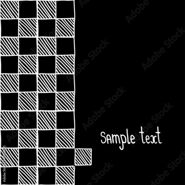 Obraz Illustration concept with hand drawn cage pattern