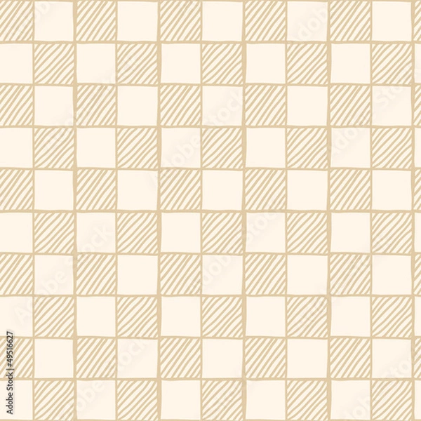 Obraz Seamless hand drawn cage pattern