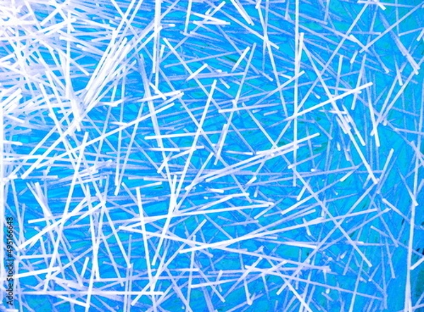 Fototapeta Blue abstract background with white lines. Texture  for photo and  for text. Wallpaper. Vintage. Surface. Backdrop.