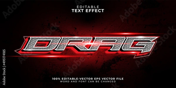 Obraz Drag editable text effect