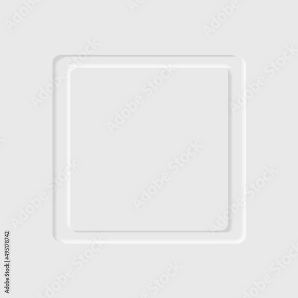Fototapeta white square frame