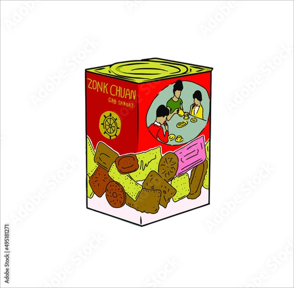 Fototapeta snack box on white background