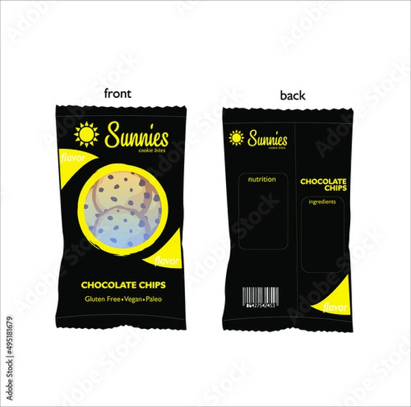 Obraz design packaging of snack