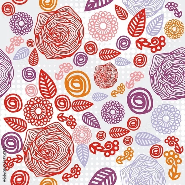 Fototapeta floral seamless texture