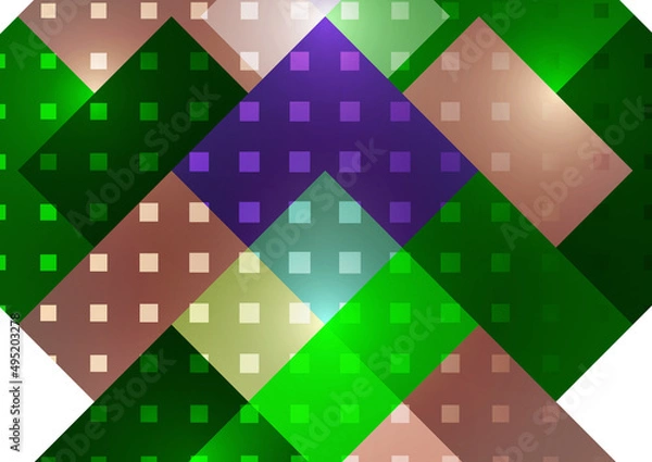Obraz Abstract geometric background. Modern overlapping squares. Fancy color shapes for your message. Business or technical presentation. Vector