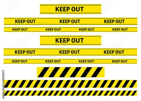 Fototapeta 警告用テープ風セット（JPEG）