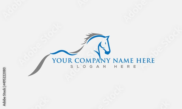 Fototapeta horse isolated on white
Fast Horse logo Design Vector, Creative Initials