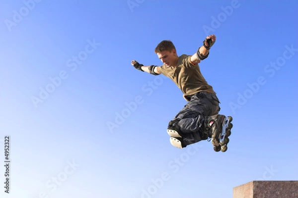 Obraz Aktywne skaczenie chłopca