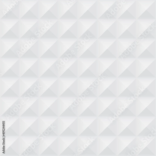 Fototapeta White decorative geometric texture - seamless abstract background. Stylish endless gradient design