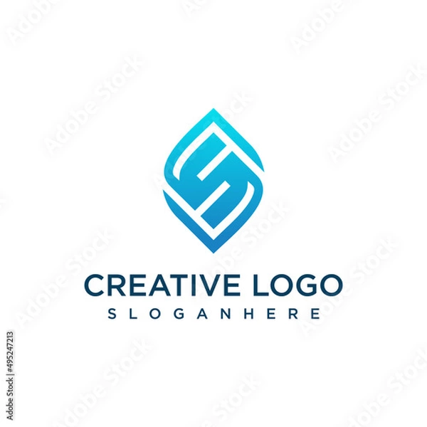 Obraz Letter S . logo design template vector graphics