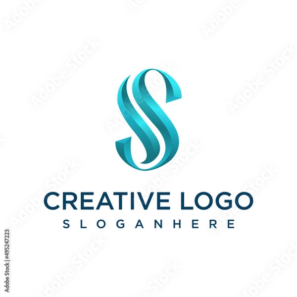 Obraz Letter S . logo design template vector graphics