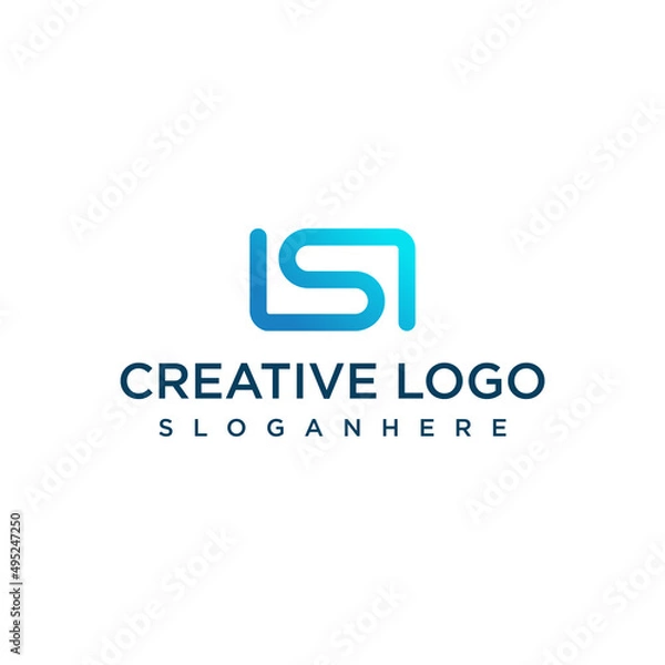 Fototapeta Letter S . logo design template vector graphics