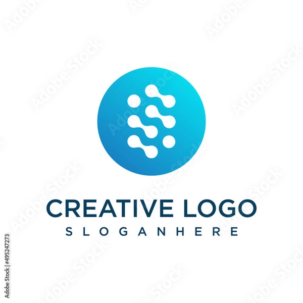 Fototapeta letter S logo design template vector graphics
