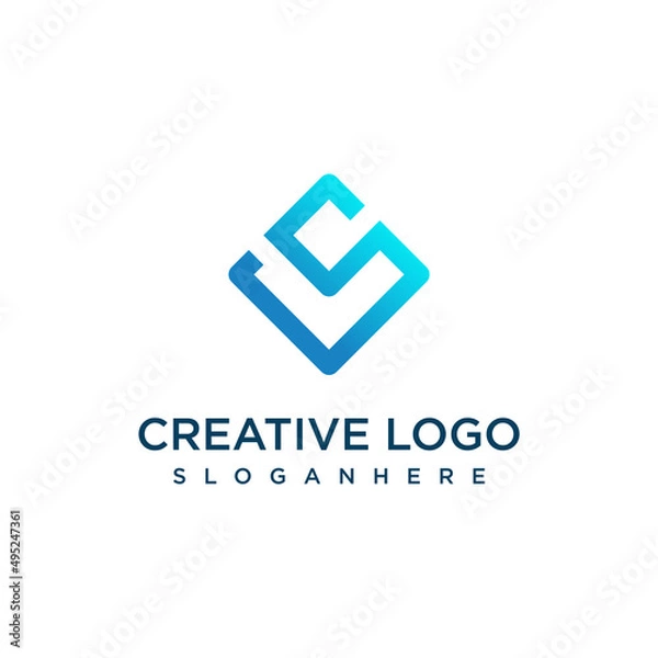 Fototapeta letter S logo design template vector graphics