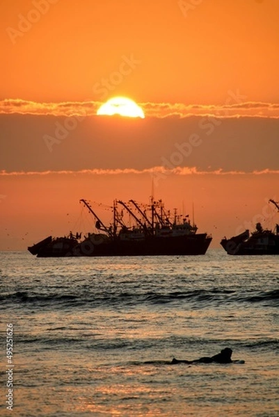 Obraz boat at sunset