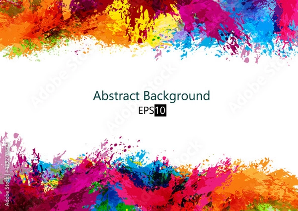 Fototapeta Abstract vector splash and paint color background . Paint splash color. Vector illustration design background.
