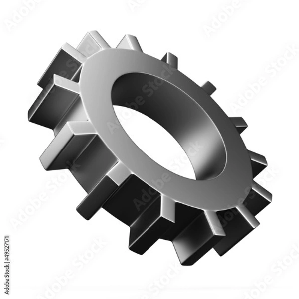Obraz 3D gear isolated on white