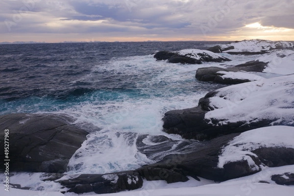 Fototapeta waves on the beach