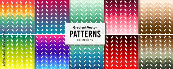 Fototapeta Gradient Seamless Colorful Vector Pattern Collection