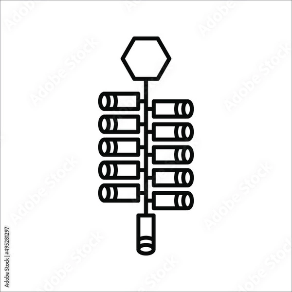 Fototapeta Explosive firecracker icon. Firecracker petard outline icon. Pyrotechnics symbol, vector illustration. Vector graphics