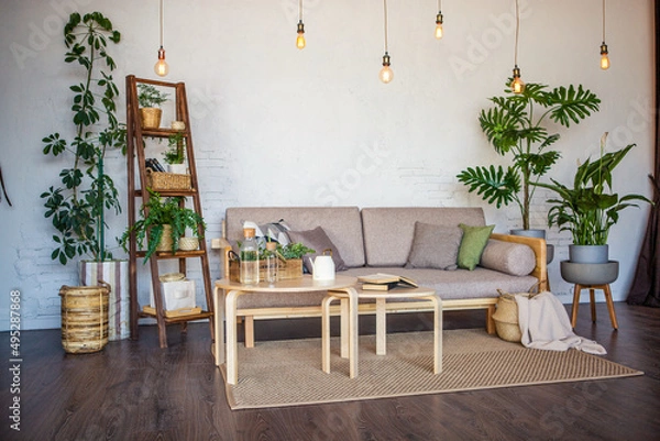 Fototapeta comfortable sofa in the interior