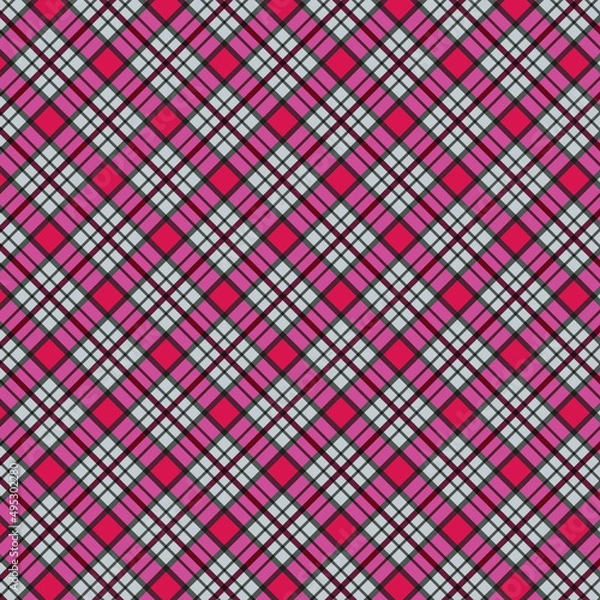 Fototapeta red and white plaid