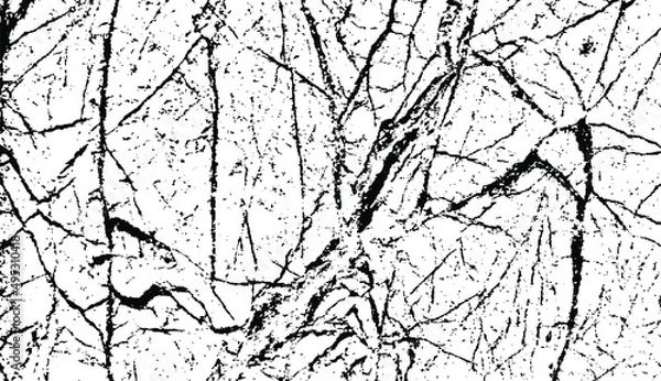 Fototapeta Scratched and Cracked Grunge Urban Background Texture Vector. Dust Overlay Distress Grainy Grungy Effect. Distressed Backdrop Vector Illustration. Isolated Black on White Background. EPS 10.