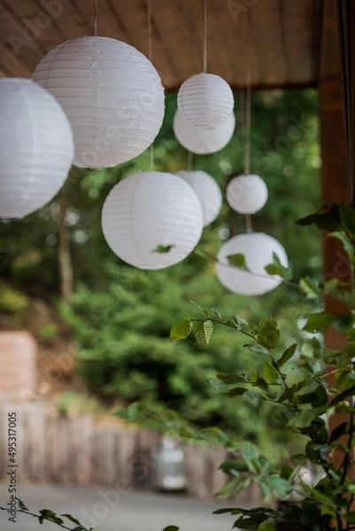 Obraz Gartenfest mit Lampions