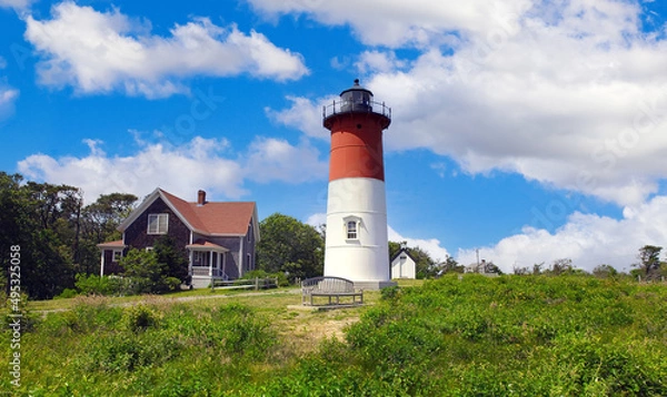 Fototapeta Nauset Lighthouse at Eastham, Cape Cod