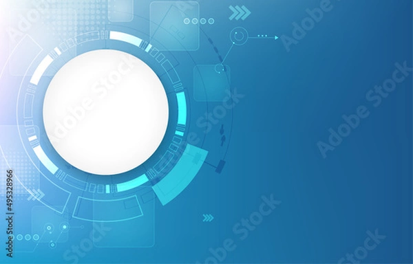 Obraz Abstract vector technology computer display. futuristic technology background