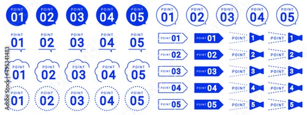 Obraz 数字　ポイント　あしらい