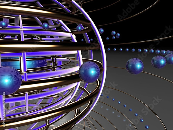 Fototapeta Circular grid