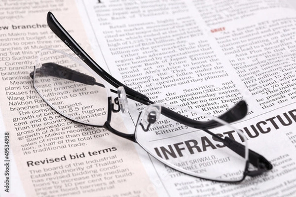 Obraz Newspaper with stock information