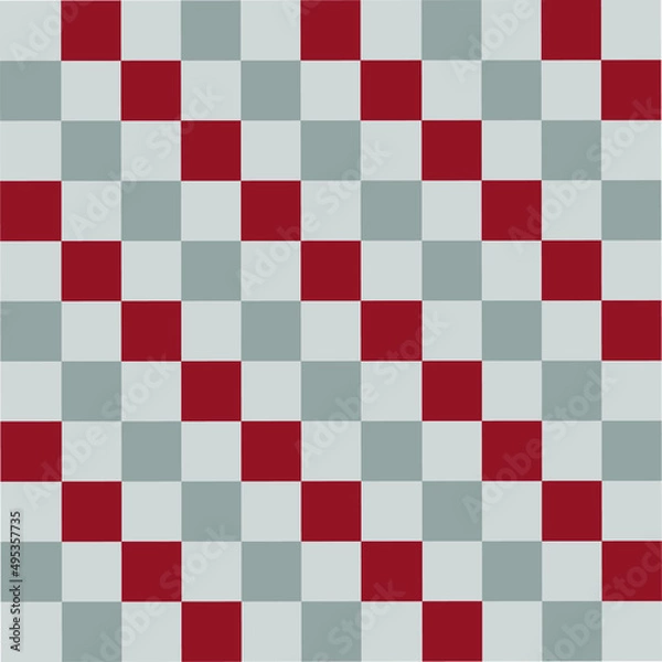 Obraz red and white chess board