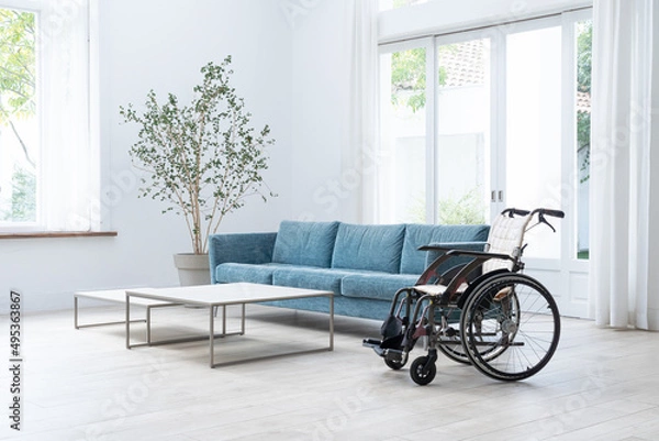 Fototapeta リビング・家・車椅子・介護