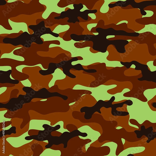 Obraz Camouflage. Pattern for clothes. Vector graphics.