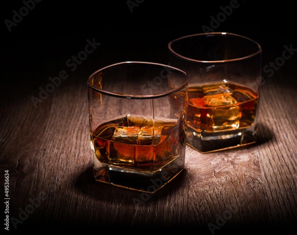Obraz whiskey in glasses
