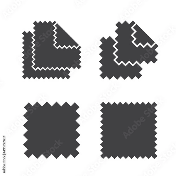 Fototapeta Textile swatch icons, Fabric Sample Icons, Sample material Vector illustration