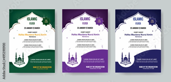 Obraz Professional Islamic Flyer Poster Templates - eps & Vector