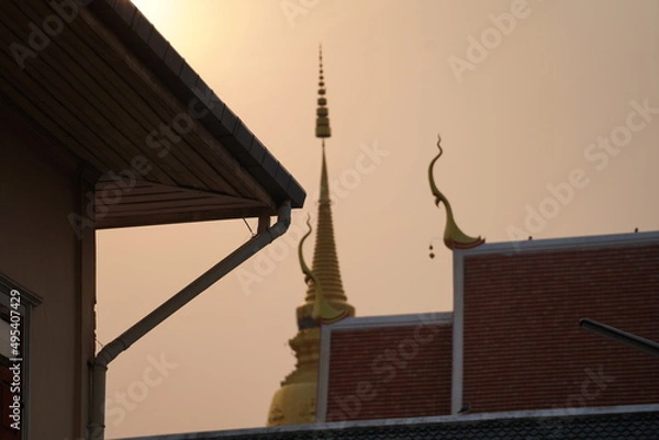 Obraz sunset in the city