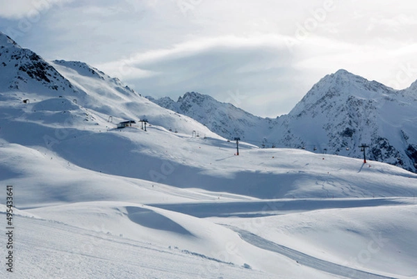 Obraz Ski run in Austrian Alps