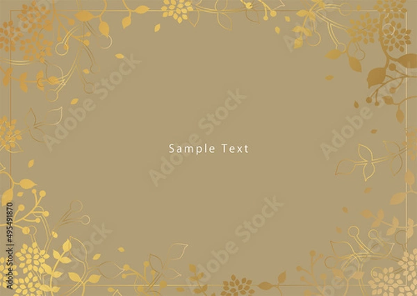 Obraz 植物モチーフのカードデザイン