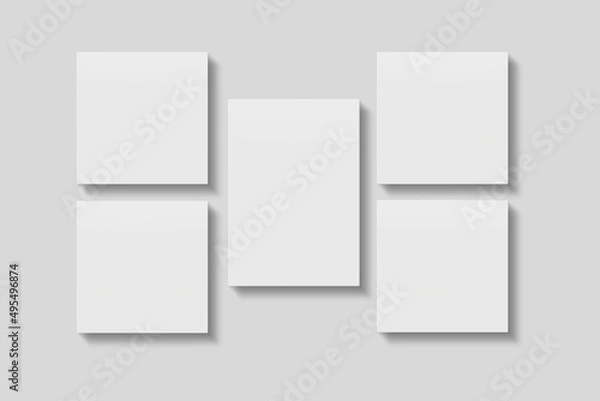 Fototapeta Blank paper for mockup. 3D Render.	
