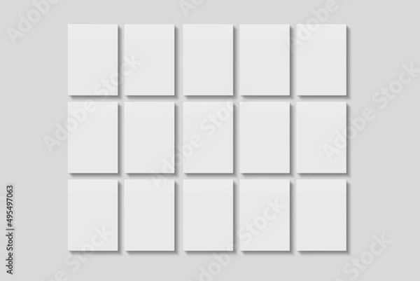 Obraz Blank paper for mockup. 3D Render.	
