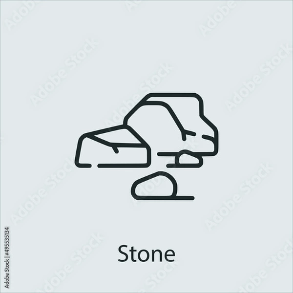 Obraz icon vector icon.Editable stroke.linear style sign for use web design and mobile apps,logo.Symbol illustration.Pixel vector graphics - Vector