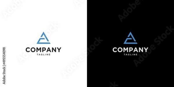 Fototapeta Unique and modern EA initials logo design
