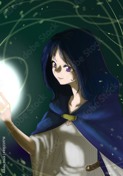 Fototapeta 魔術師　光の玉