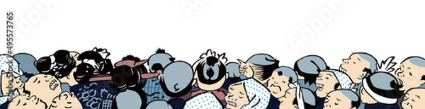 Fototapeta 浮世絵　群衆　その2